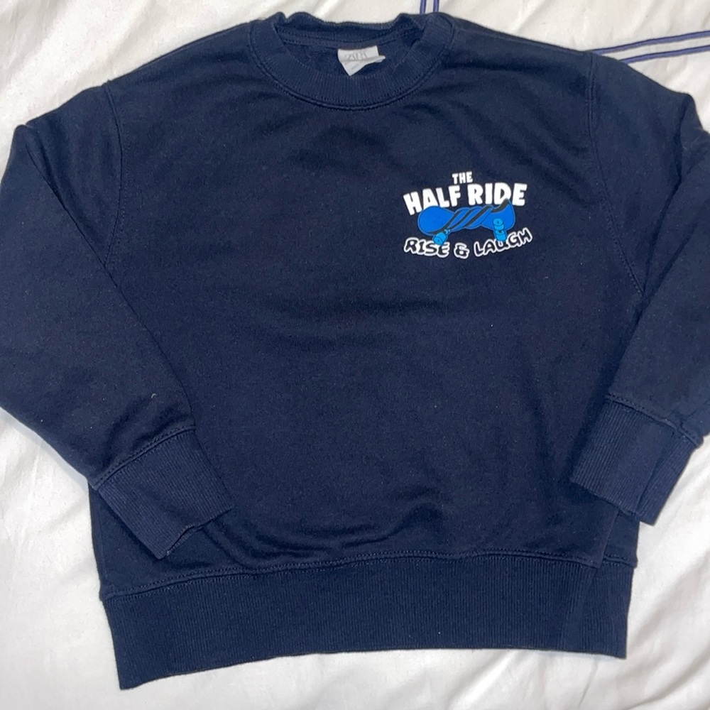 Zara kids half ride black sweatshirt